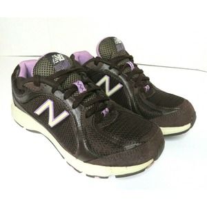 New Balance 496U2 Women Size 6.5 Walking Shoes Brown/Purple WW496BW2 EUC